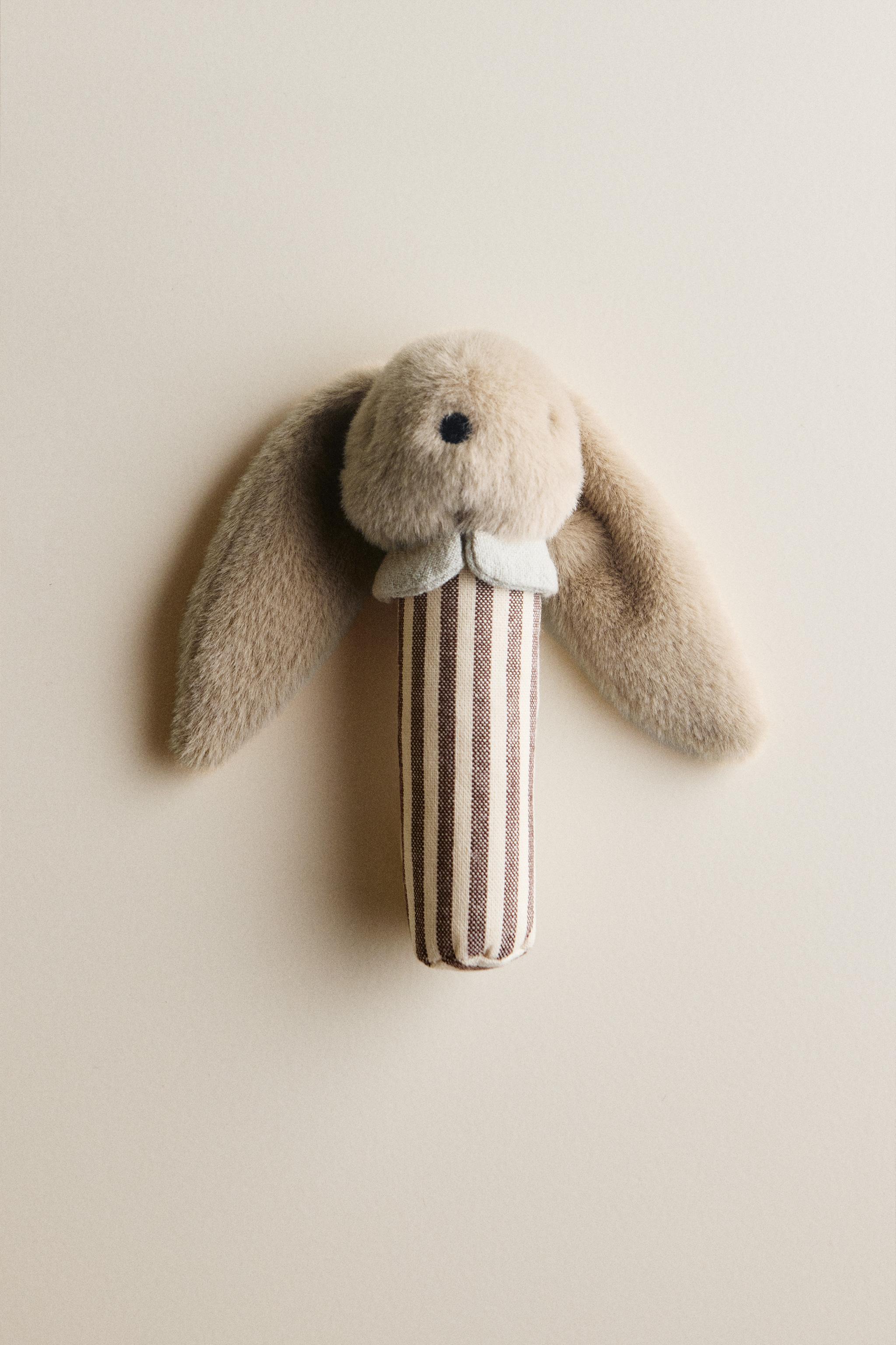 KIDS RABBIT PLUSH TOY RATTLE